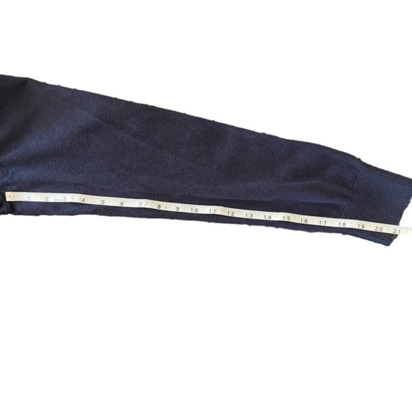 EDDIE BAUER Cotton-Cashmere V-Neck Long Sleeve Sweater Navy Blue Mens Size TL - Picture 5 of 7